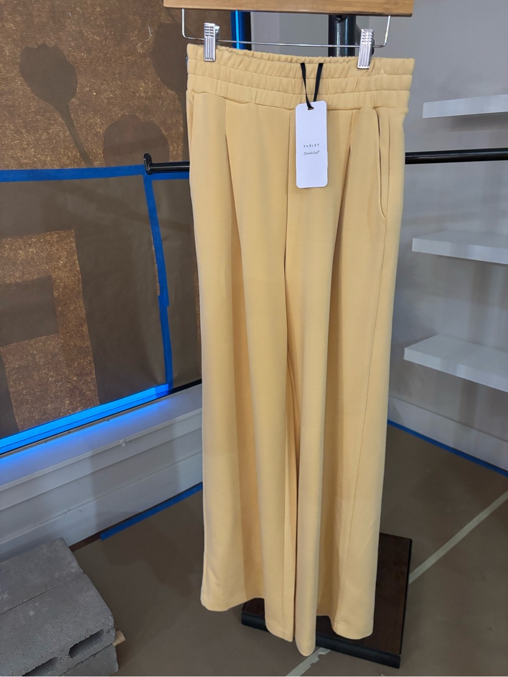 Varley DoubleSoft Wide-Leg Pants in Buttercup